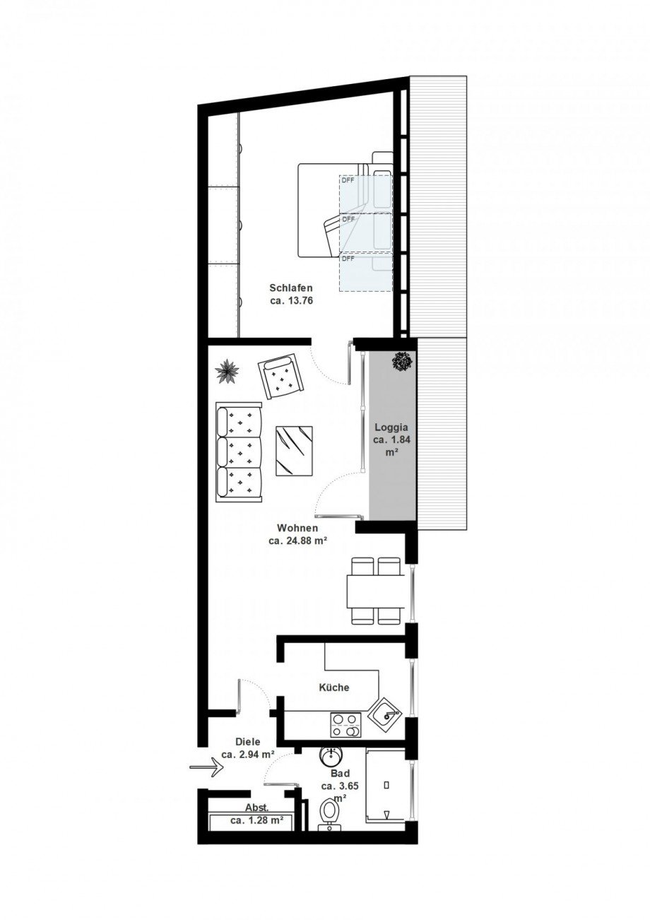 Grundriss Etagenwohnung Bremen