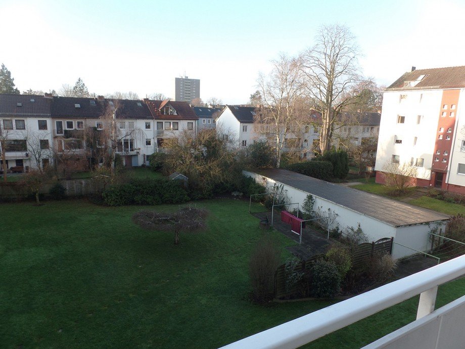 Blick vom Balkon Etagenwohnung Bremen