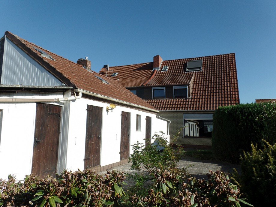 R�ckansicht Doppelhaush�lfte Bremen