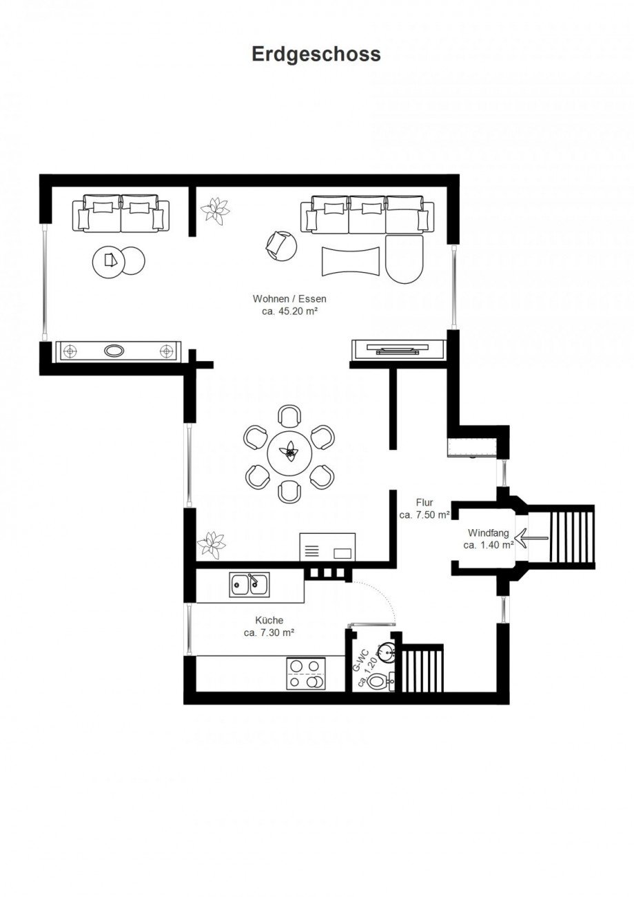 Grundriss EG Einfamilienhaus Bremen