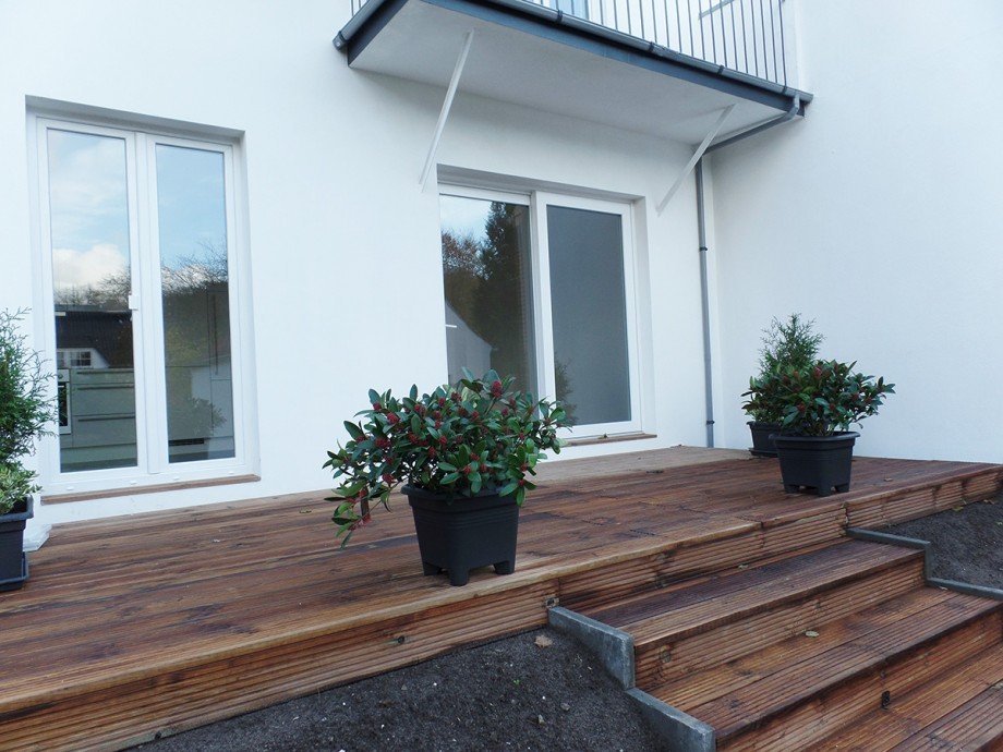 Terrasse Doppelhaush�lfte Bremen