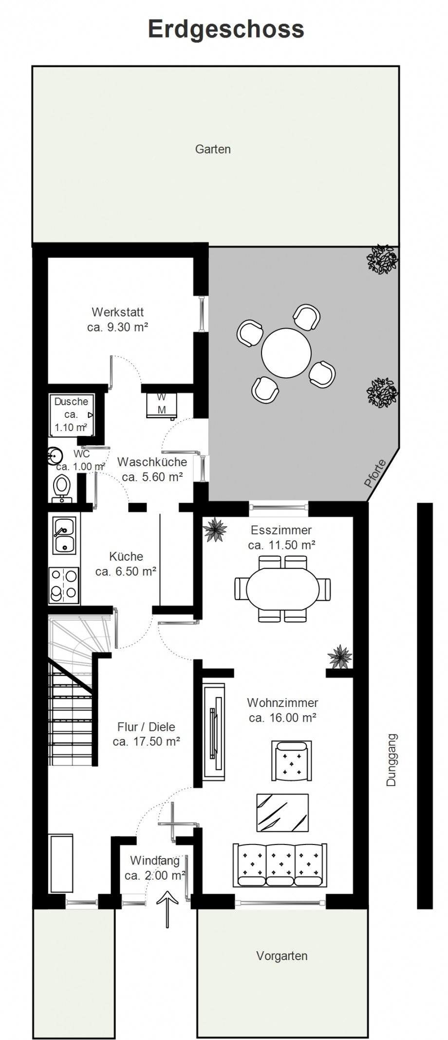 Grundriss EG Einfamilienhaus Bremen