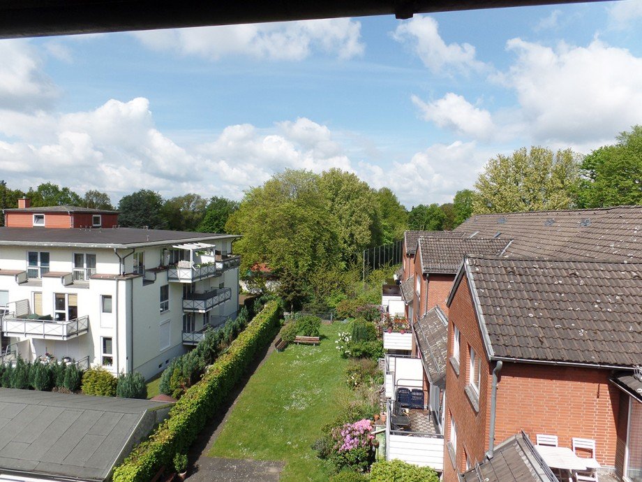 Aussicht vom Balkon Etagenwohnung Bremen