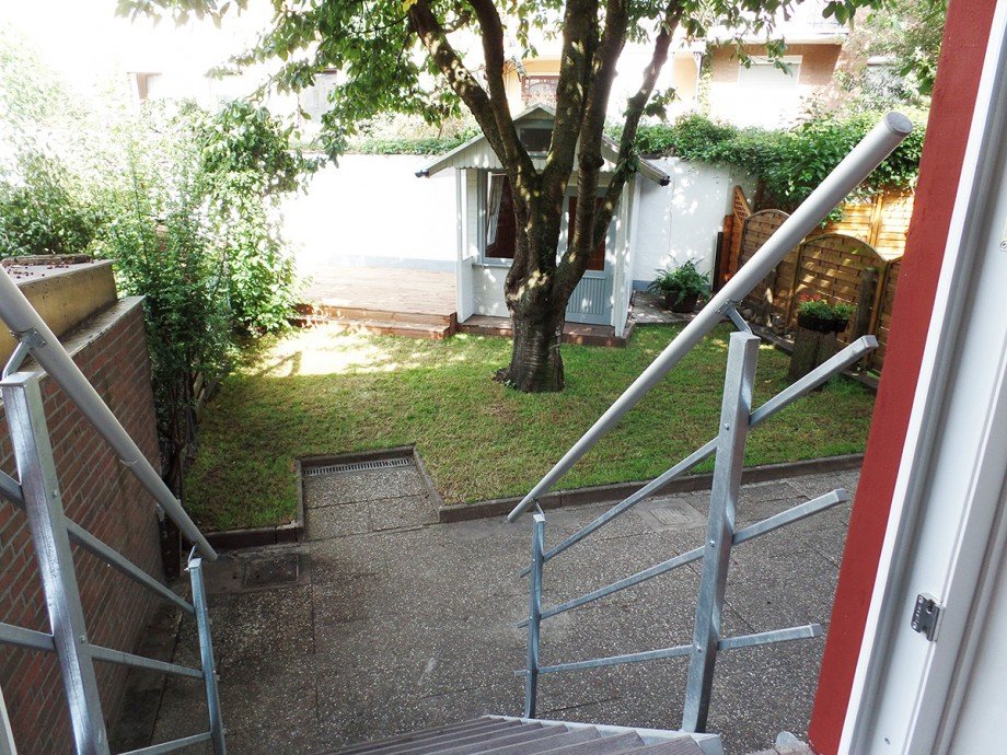 Treppe zum Garten Reihenmittelhaus Bremen
