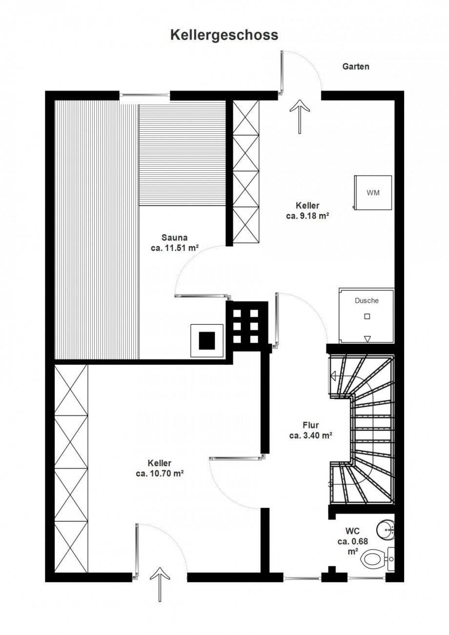 Grundriss KG Reihenmittelhaus Bremen