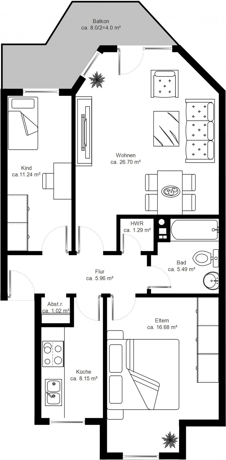 Grundriss Etagenwohnung Bremen